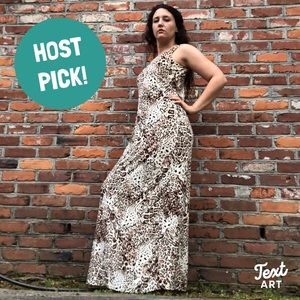 Calvin Klein Leopard Print Maxi Dress Size 6